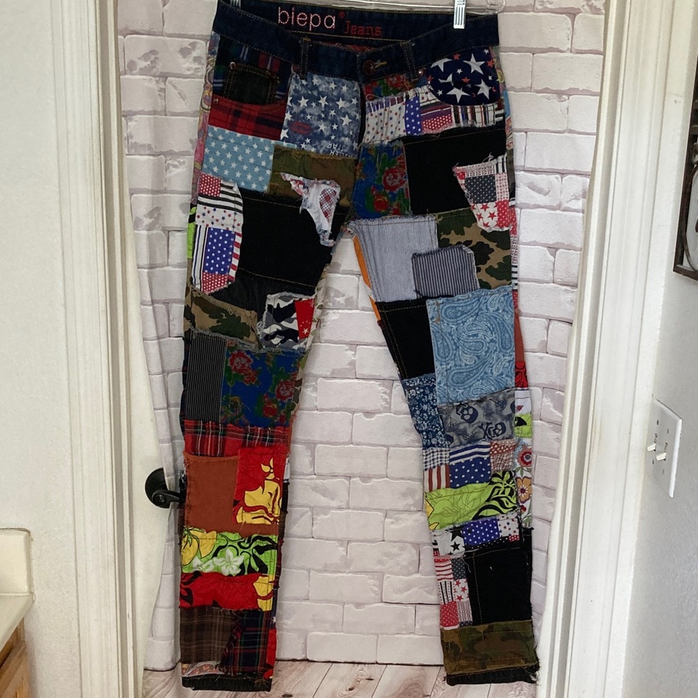 Patchwork Multi-Print Biepa Jeans - image 1